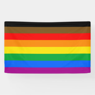 Banderoles FIERTÉ LGBT INCLUSIVE (People of Color Pride)