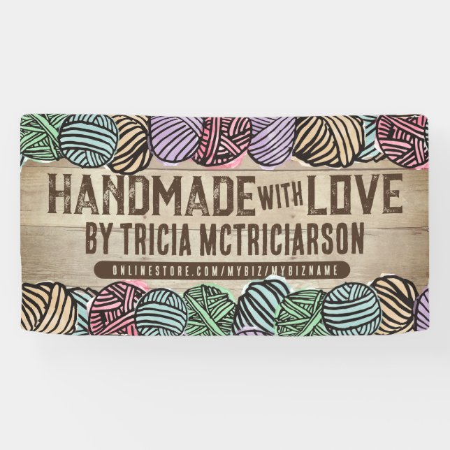 Banderoles Fil tricot maison crochet artisanat stand de spect (Horizontal)