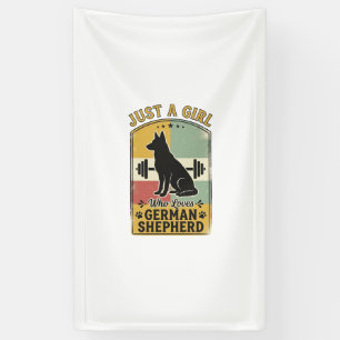 Banderoles Fille Berger Allemand Chemise Rétro Amoureux de Ch
