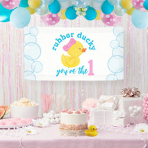 Fille Canard en Caoutchouc 1ère Fête d'Anniversair