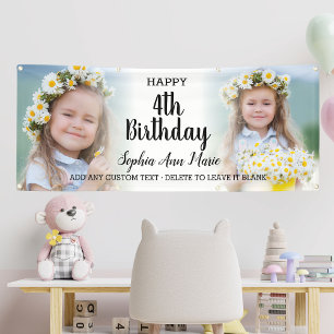 Banderoles Fille mignonne fête d'anniversaire n'importe quel 