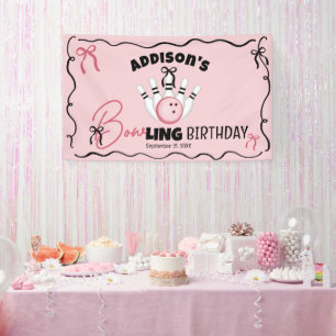 Banderoles Filles de fête d'anniversaire arcs de bowling dess