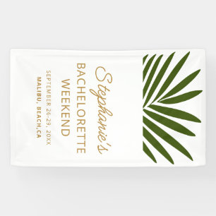 Banderoles Fin de semaine de bachelorette or, vert, feuille d