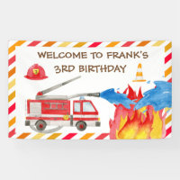 Fire Truck Fire Engine Anniversaire Fête Bienvenue