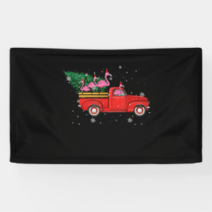 Banderoles Flamant rose équitation Camion Rouge Noël Noël Noë