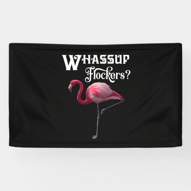 Banderoles Flamant rose rose - Whassue Flockers_ (Horizontal)
