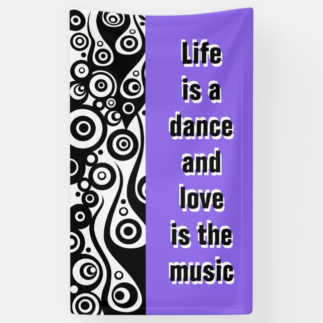 Banderoles Flammes de tatouage & cercles noirs + votre dos. & (Vertical)