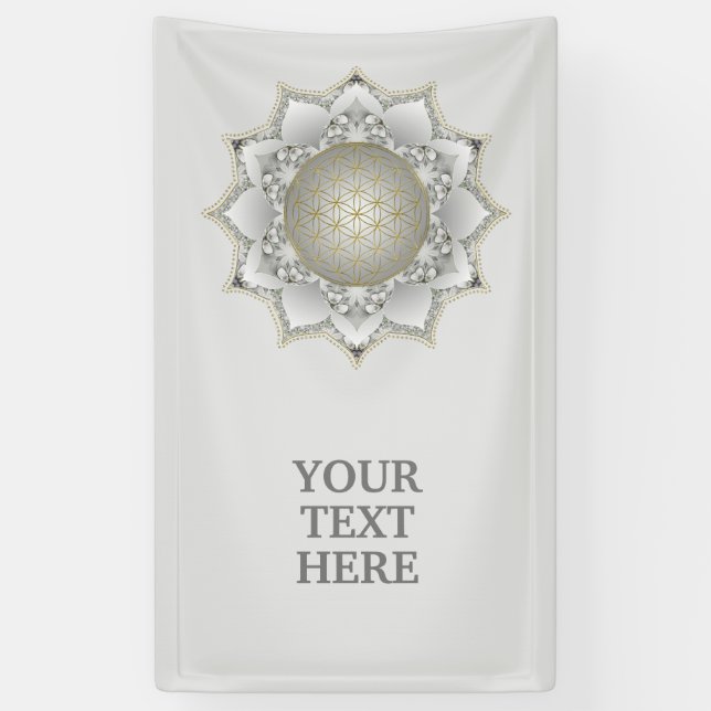 Banderoles Fleur De Vie - Blossoms Mandala 1 (Vertical)