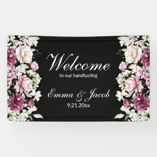 Banderoles Fleur romantique Pivoine florale