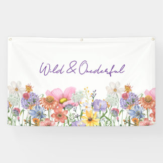 Banderoles Fleur Sauvage & Merveilleuse Anniversaire