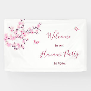 Banderoles Fleurs de cerisier rose blanc Personnaliser