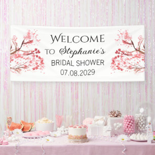 Banderoles Fleurs de Cerisier Rustique Baby Shower pour Maria