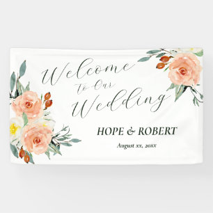 Banderoles Fleurs d'été lumineuses Réception de mariage