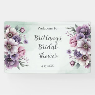 Banderoles Fleurs Lavande et Vertes pour Réception de Mariage