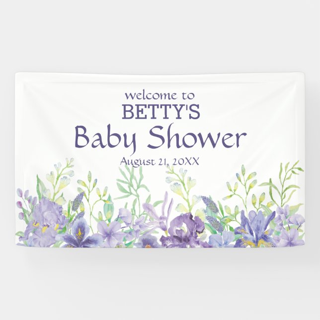 Banderoles Fleurs Lavande Et Violette (Horizontal)