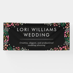 Banderoles Fleurs sauvages de Boho - noir - raison sociale