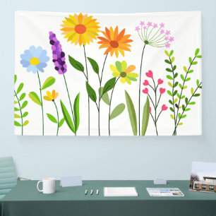 Banderoles Fleurs sauvages de printemps été