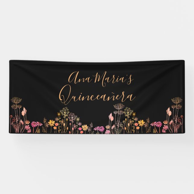 Banderoles Fleurs sauvages personnalisés (Horizontal)