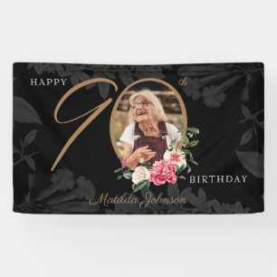 Banderoles Floral 90e anniversaire Black Gold Photo personnal