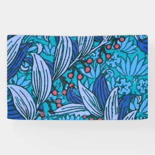 Banderoles Floral bleu ancien Boho moderne