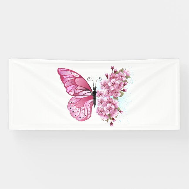 Banderoles Flower Butterfly (Horizontal)