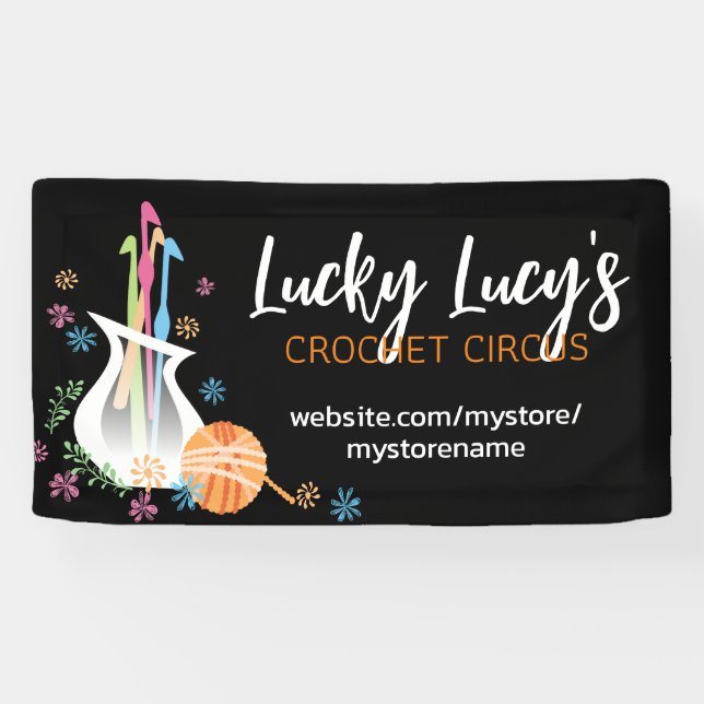 Banderoles Flower vase crochet crochets fil artisanat stand (Horizontal)