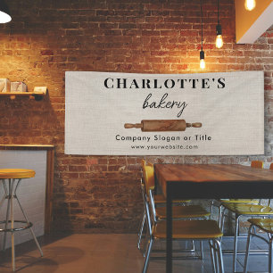 Banderoles Fond de boutique éphémère de boulangerie rustique