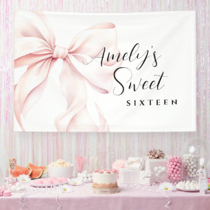 Banderoles Fond de scène d'anniversaire Sweet Sixteen avec un