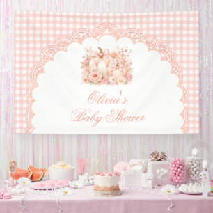 Banderoles Fond de toile de fond de shower bébé avec noeud fl