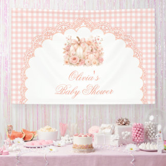 Banderoles Fond de toile de fond de shower bébé avec noeud fl