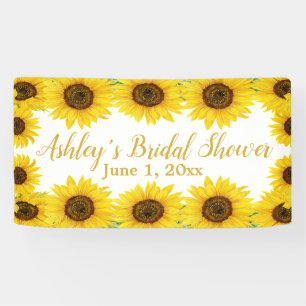 Banderoles Fond de Tournesols pour Mariage Bohème Fleurie