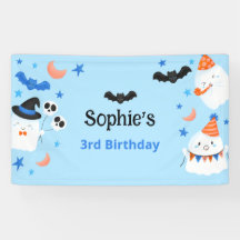 Fond personnalisé bleu pour fête d'anniversaire Sp
