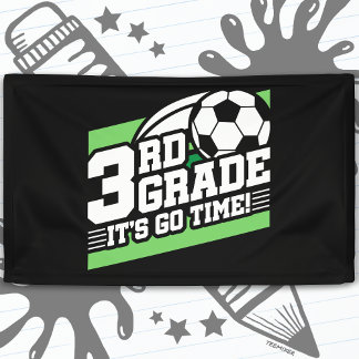 Banderoles Football de soccer de 3e année, premier jour de re