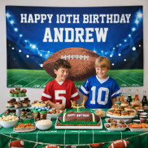 Football Sports Happy Birthday Banner