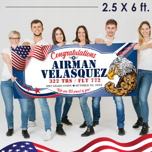 Banderoles Force aérienne BMT Graduation 320 TRS Eagles Milit