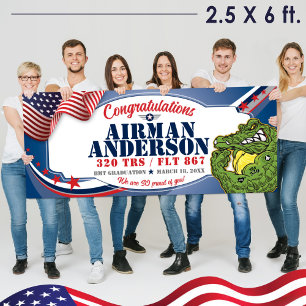 Banderoles Force aérienne BMT Graduation 320 TRS Gators Milit