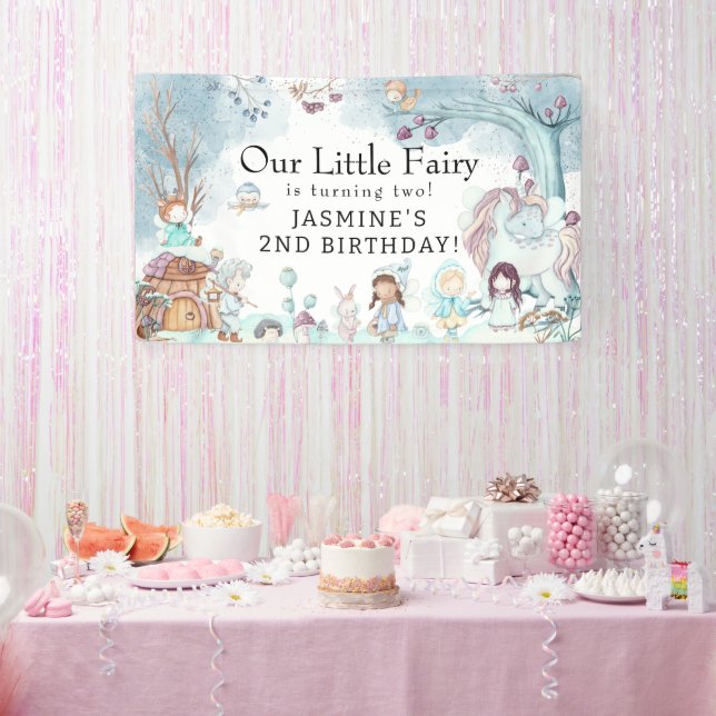 Banderoles Forêt d'hiver Fée Filles de Noël Anniversaire (Fête)