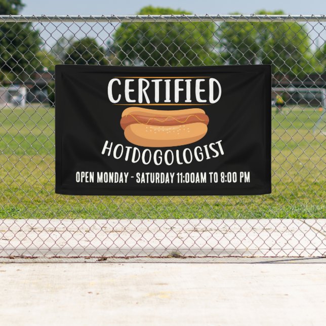 Banderoles Fournisseurs Hotdog cool ou panneau Entreprise ajo (En situation)