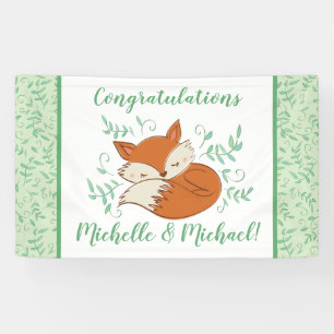 Banderoles Fox Baby shower Animaux boisés