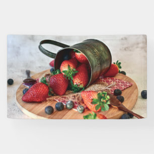 Banderoles Fraises Blueberries Fruits et sucreries