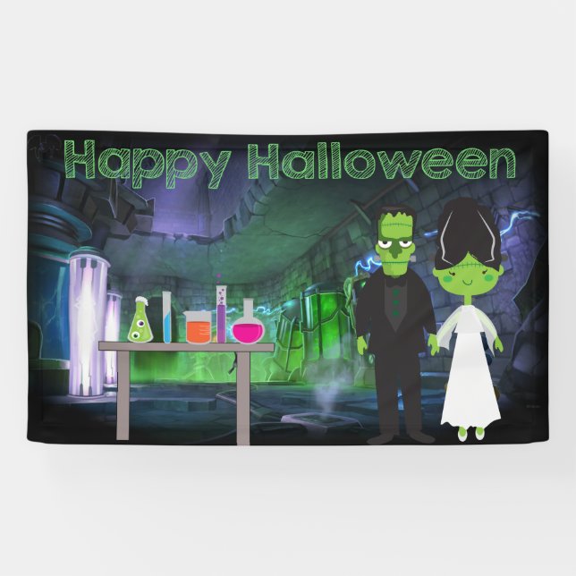 Banderoles Frankenstein et la mariée (Horizontal)