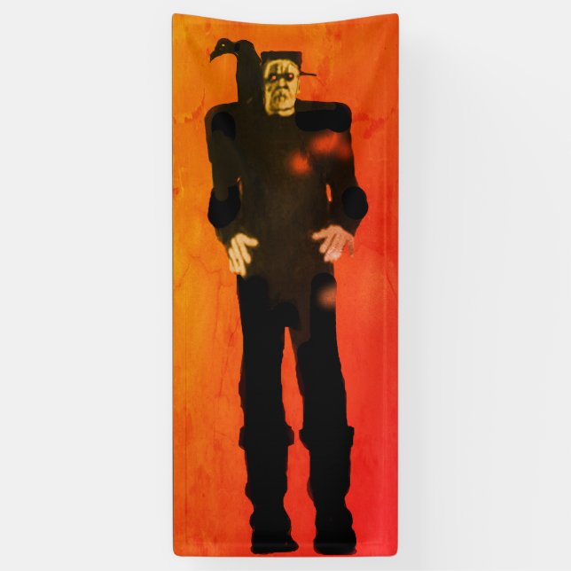 Banderoles Frankenstein Halloween Party Art Grand Effrayant (Vertical)