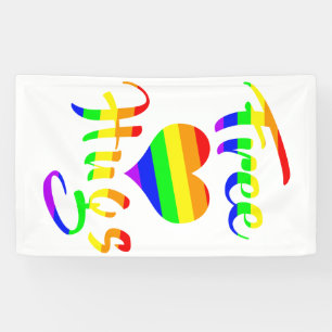 Banderoles Free Hugs LGBTQ+ Pride