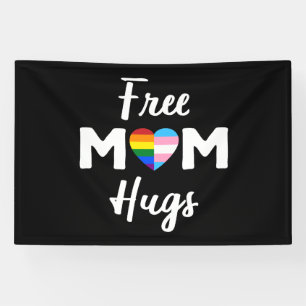 Banderoles Free Mom Hugs II - Arc-en-ciel Fierté Gay Trans
