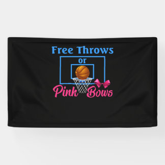 Banderoles Free Throws or Pink Bows Gender Reveal Designs