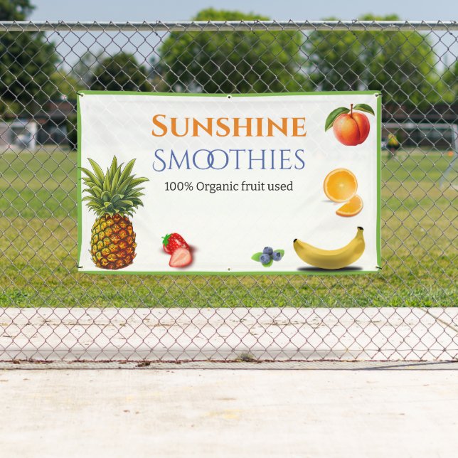 Banderoles Fruit Thème Entreprise (En situation)