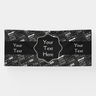 Banderoles Fun 70th Birthday Party monogram