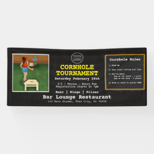 Banderoles Fun Funlever Bar Restaurant Cornhole Tournoi