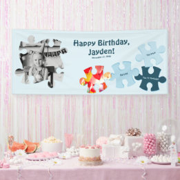 Banderoles Fun Jigsaw Puzzle Custom Image Text Happy Birthday