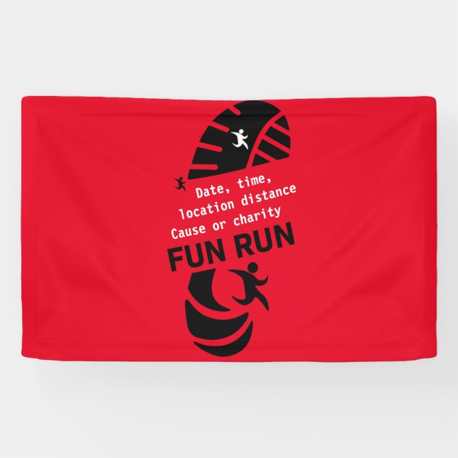 Banderoles Fun Run Event Cause Charity Promotion T-Shirt Coff (Horizontal)